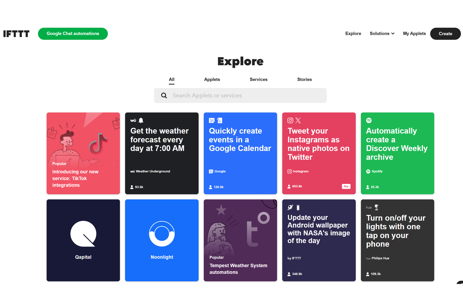 IFTTT screenshot - 10 beste Zapier-alternatieven voor 2026 met belangrijkste functies en toepassingen