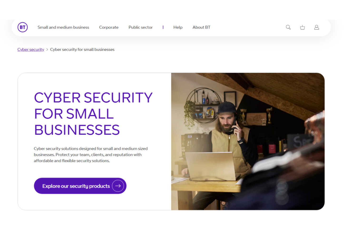 BT Security screenshot - 10 beste cyberbeveiligingsbedrijven in het VK beoordeeld in 2026