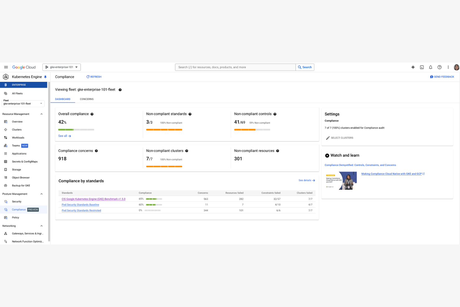 Google Cloud screenshot - 10 tools voor cloudcompliance voor 2026