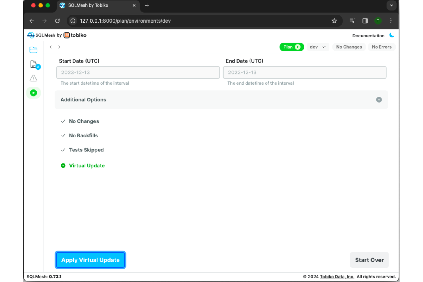 SQLMesh screenshot - 10 dbt-alternatieven geselecteerd voor 2026
