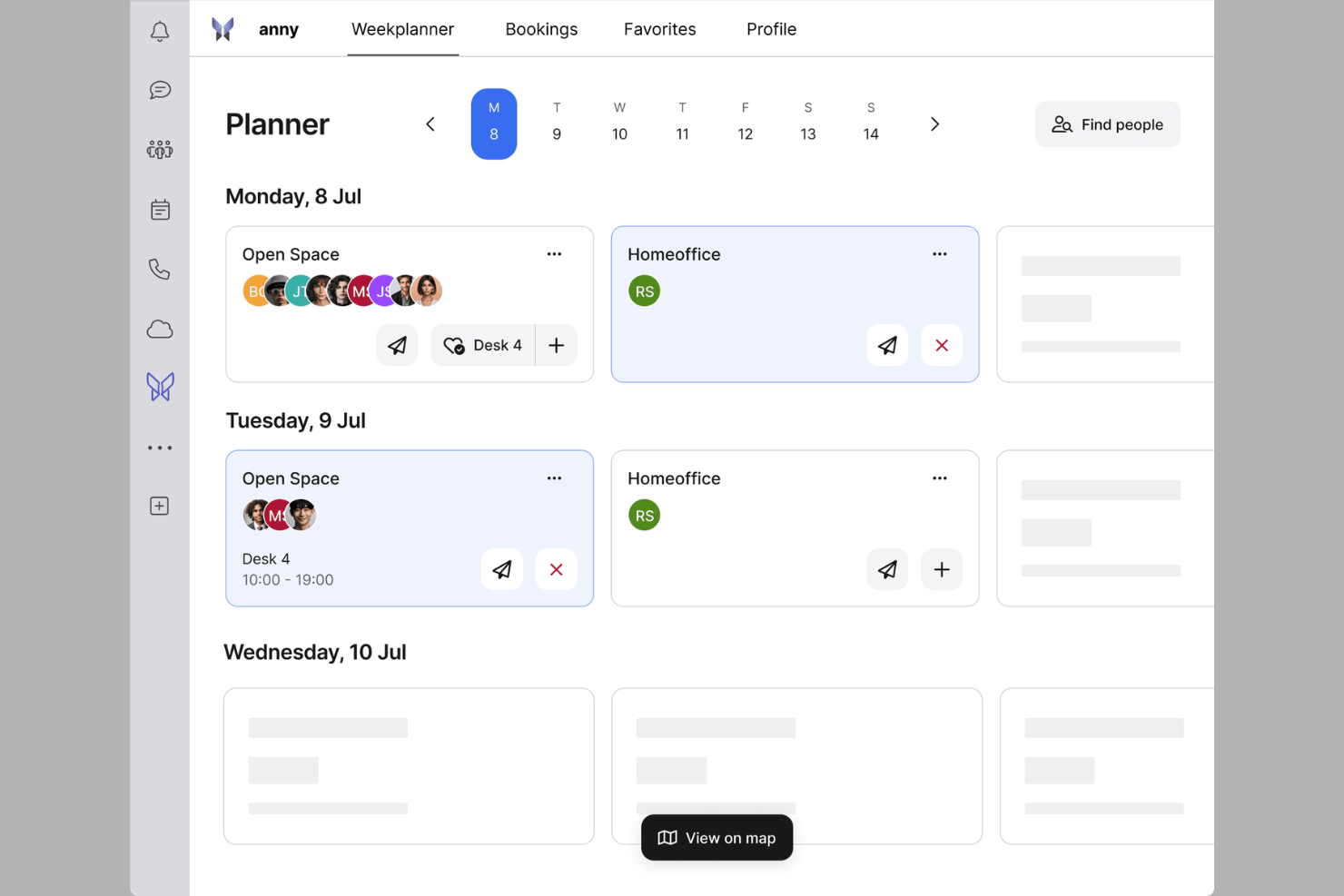 anny screenshot - 10 beste AI-software voor het reserveren van flexwerkplekken in 2026