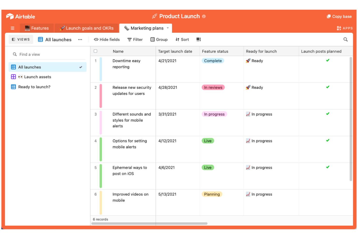 Airtable screenshot - 10 beste tools voor projectmanagement voor softwareontwikkeling in 2026
