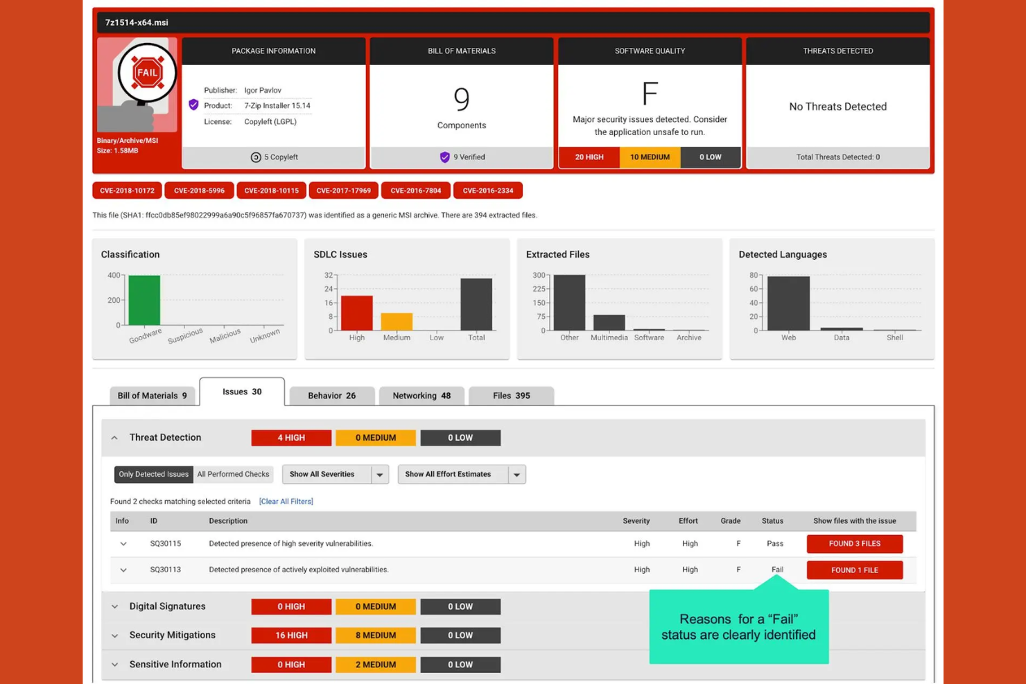 ReversingLabs screenshot - 10 beste hulpmiddelen voor beveiliging van softwaretoeleveringsketens in 2026