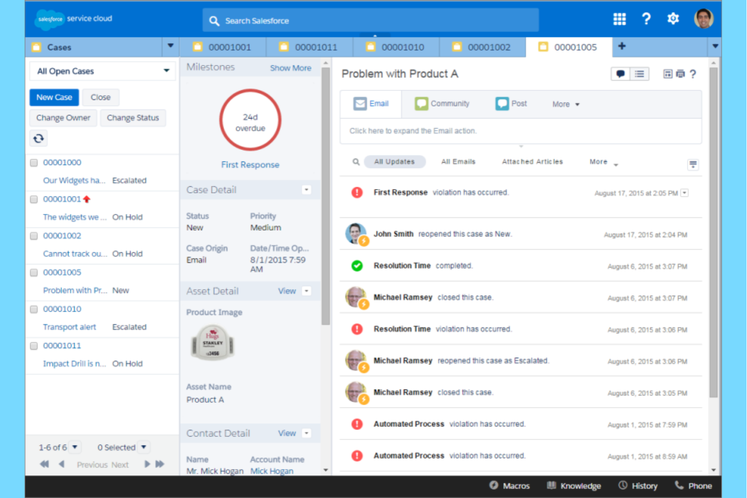 Salesforce Service Cloud screenshot - 10 beste alternatieven voor Help Scout in 2026