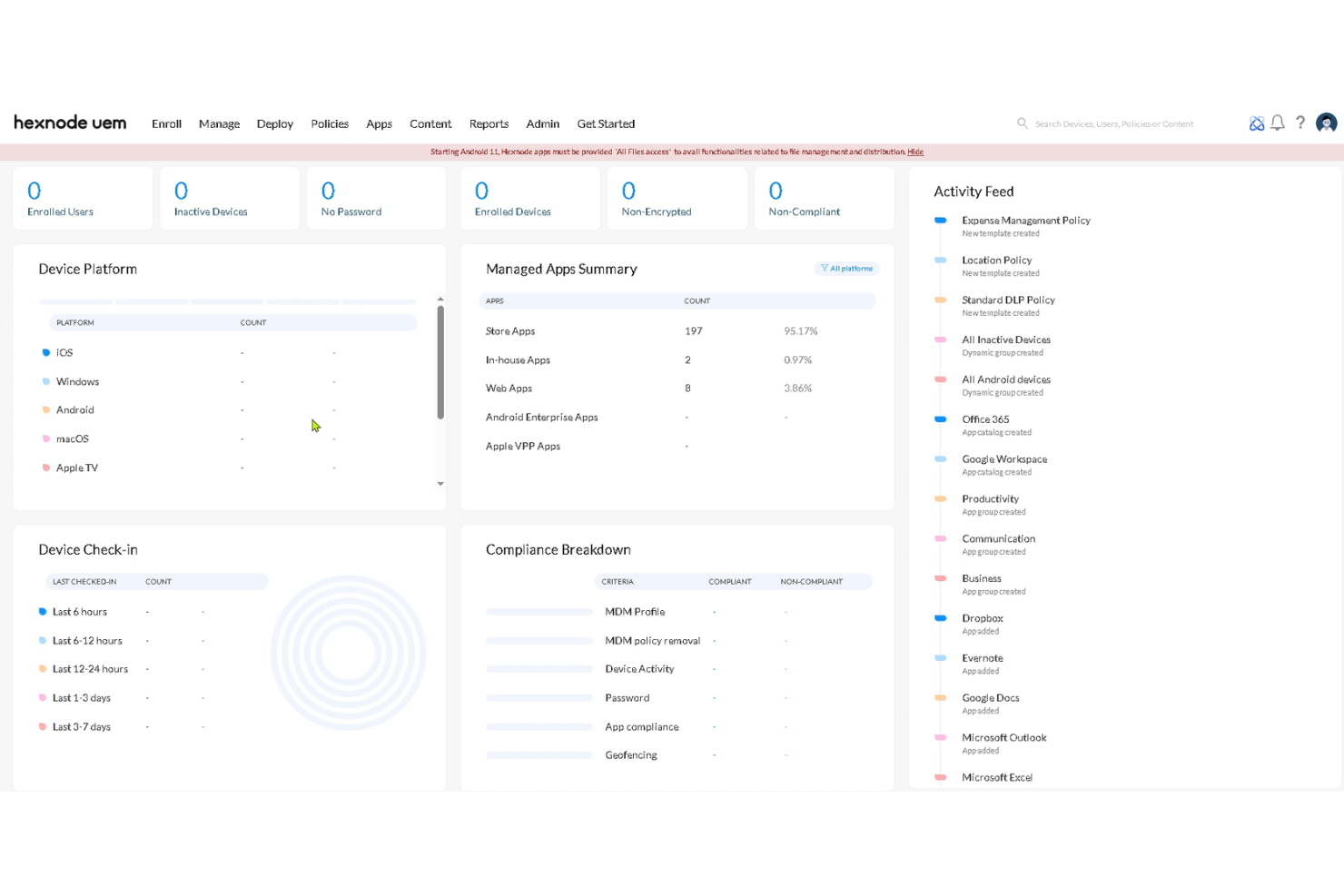 Hexnode screenshot - 10 beste IT-alternatieven voor Rippling in 2026