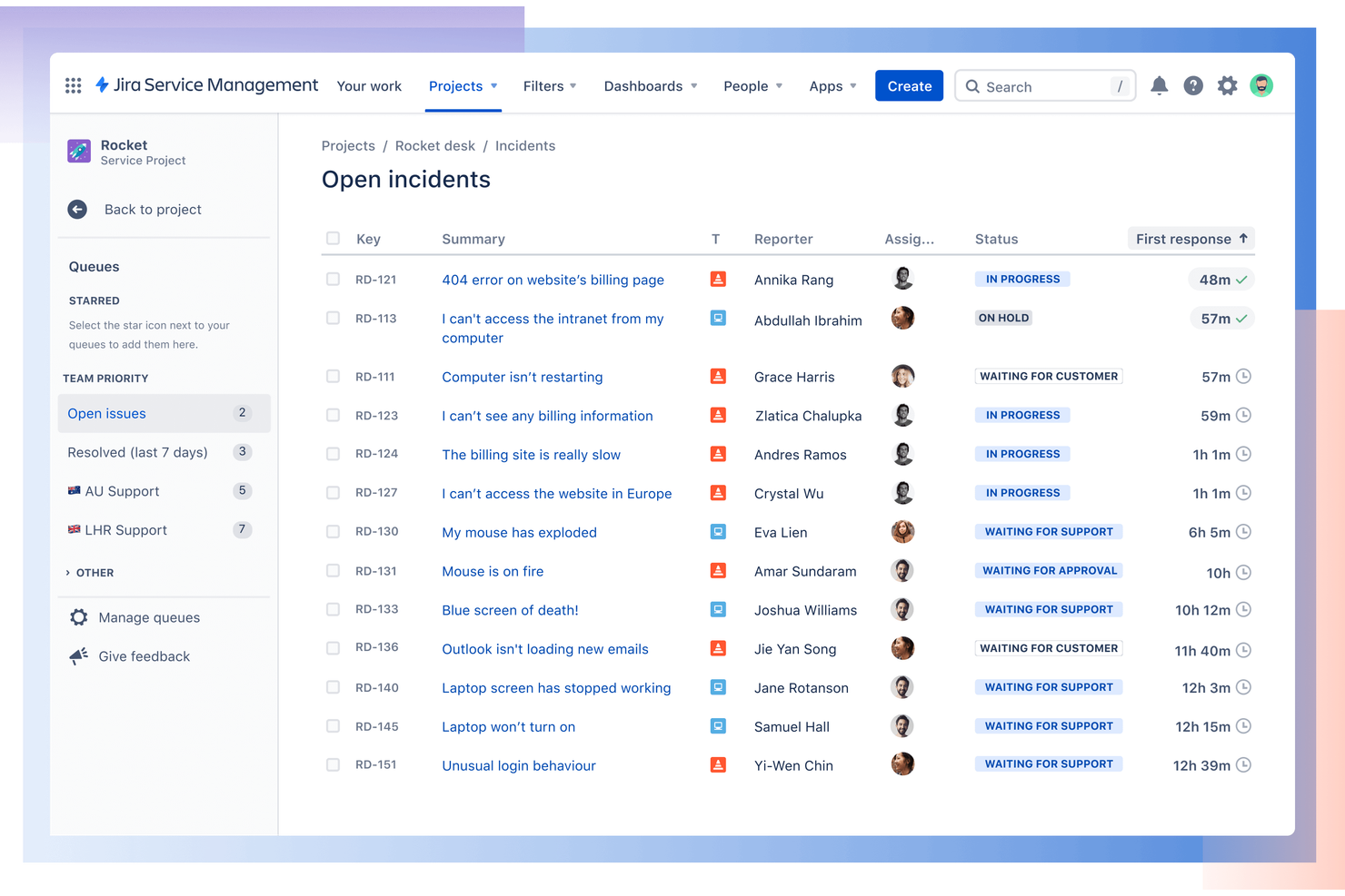 Jira Service Management screenshot - 10 beste SysAid-alternatieven geselecteerd voor 2026