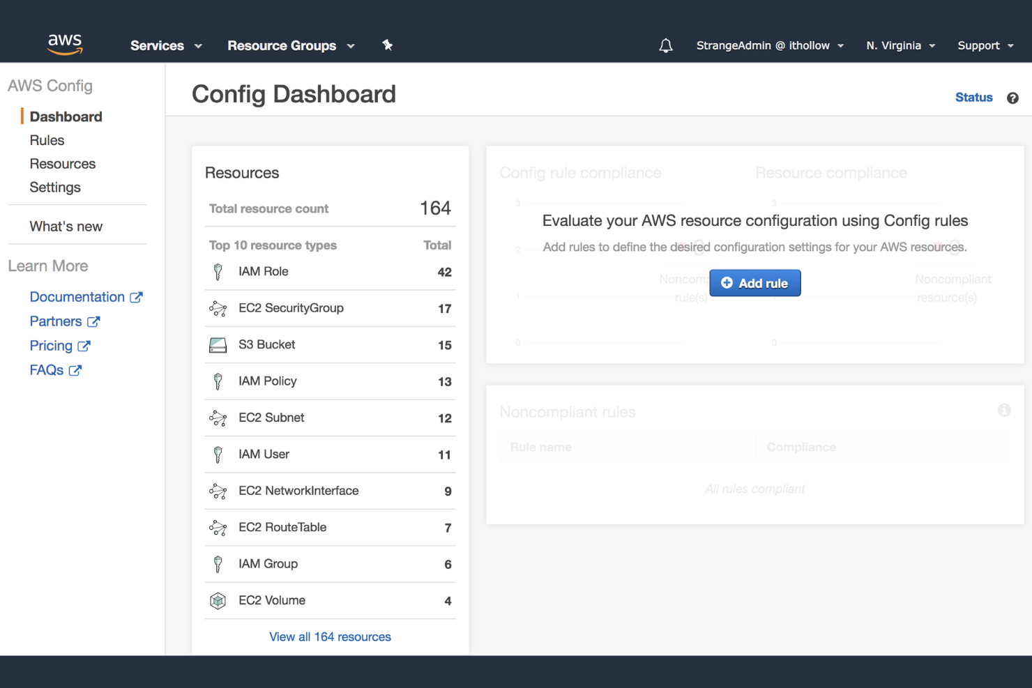 AWS Config screenshot - 10 beste configuratiebeheertools in DevOps beoordeeld in 2026