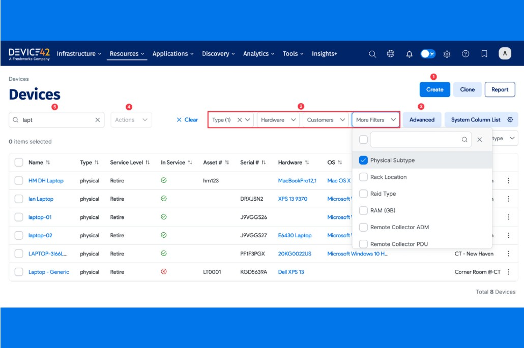 Device42 screenshot - 10 beste configuratiebeheertools in DevOps beoordeeld in 2026