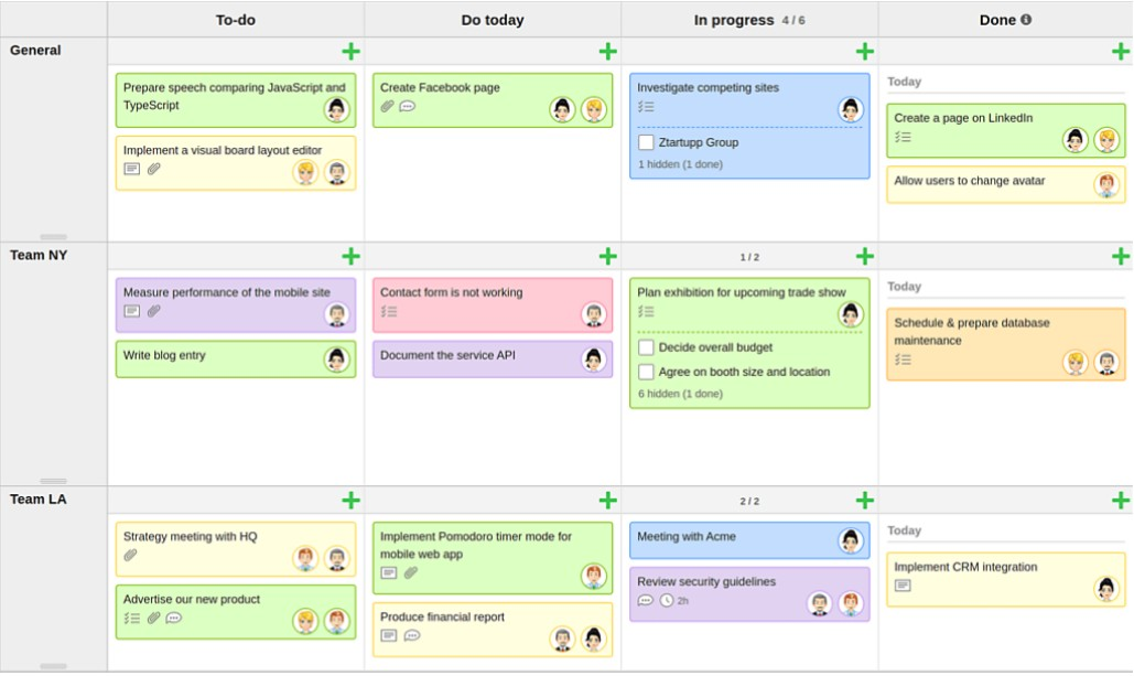 KanbanFlow screenshot - 10 Trello-alternatieven voor 2026