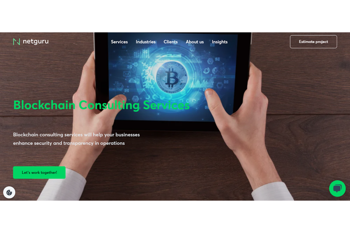 NetGuru screenshot - 10 beste blockchainadviesdiensten beoordeeld in 2026