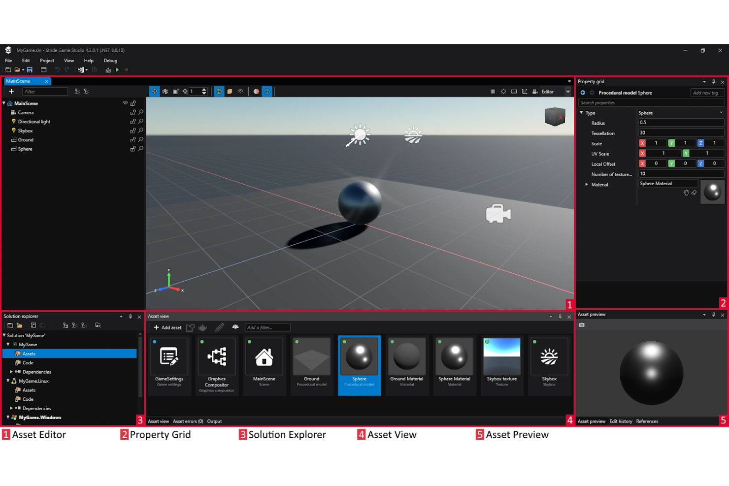 Stride screenshot - 10 Beste gratis software voor gameontwikkeling beoordeeld in 2026