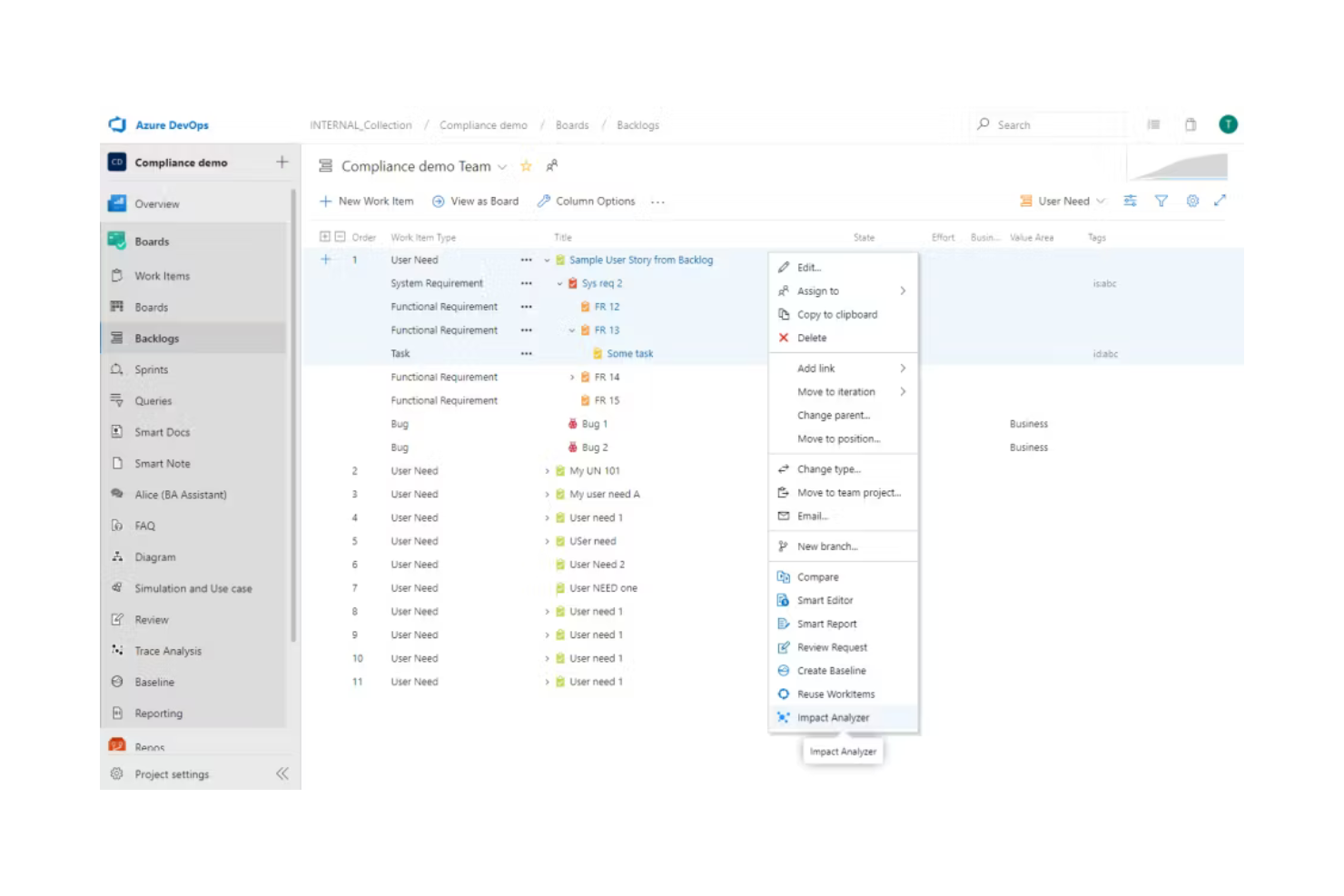 Modern Requirements screenshot - 10 beste tools voor agile vereistenbeheer beoordeeld in 2026