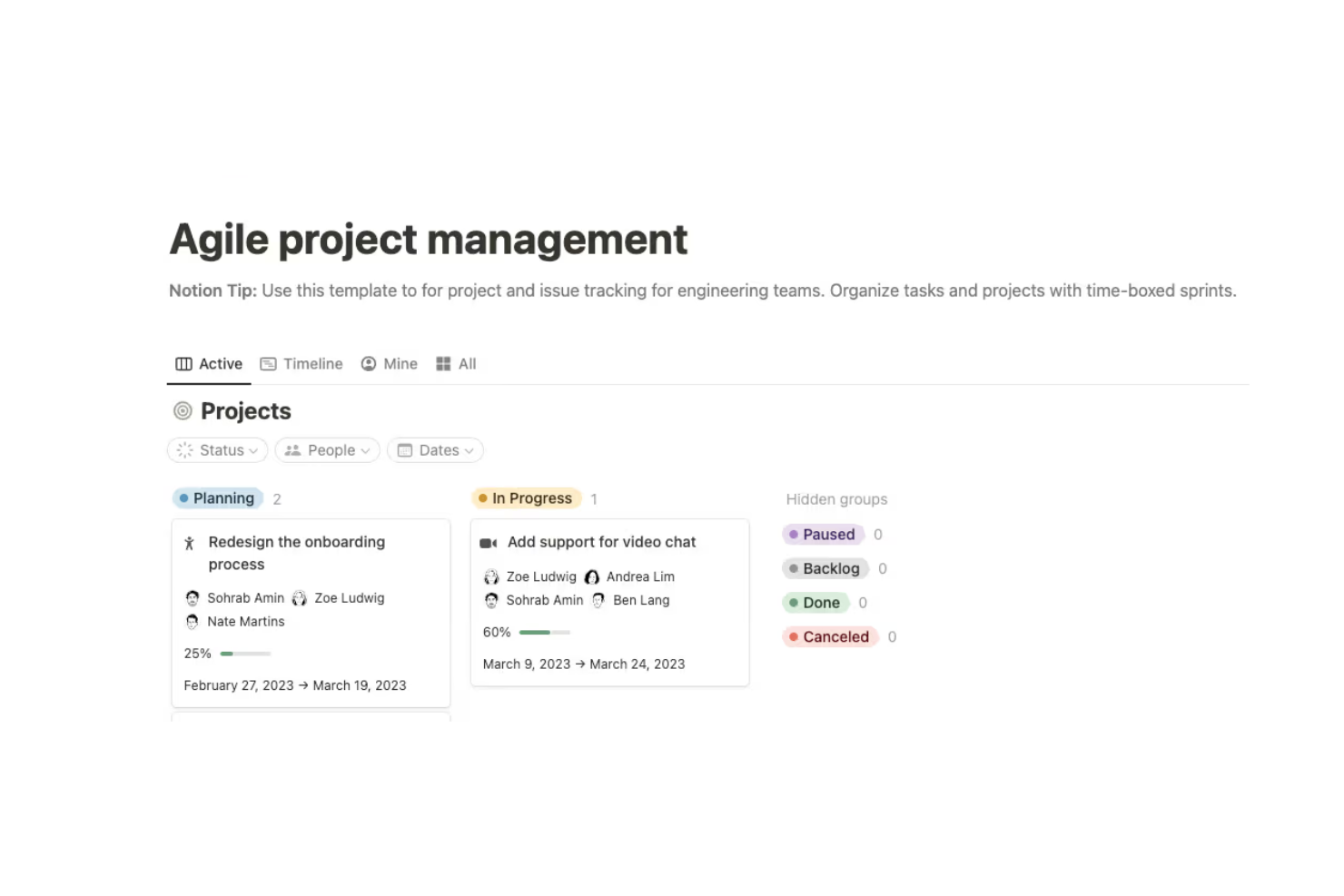 Notion screenshot - 10 beste tools voor agile vereistenbeheer beoordeeld in 2026