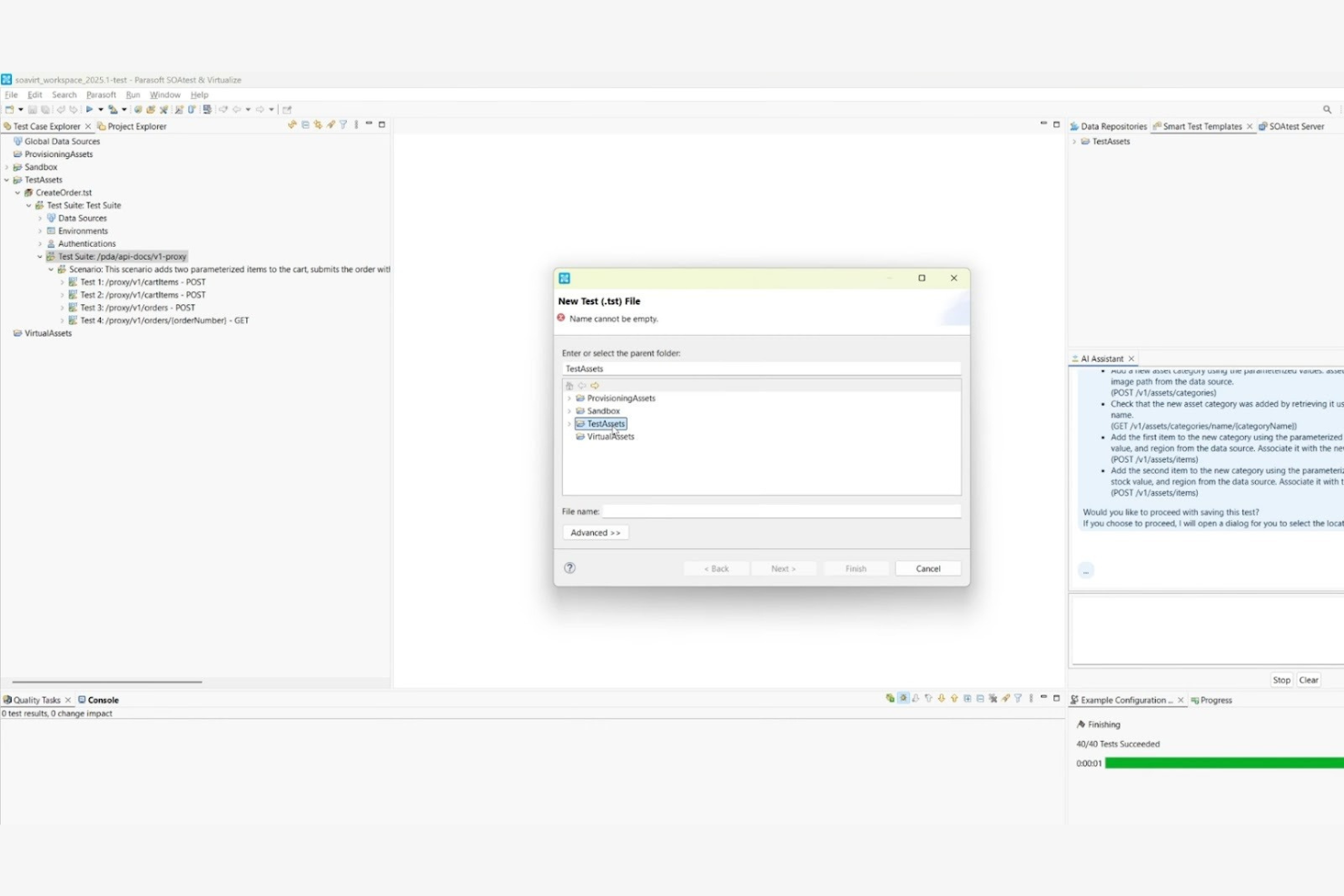 Parasoft screenshot - 10 beste hulpmiddelen voor requirements-traceabilitymatrices beoordeeld in 2026