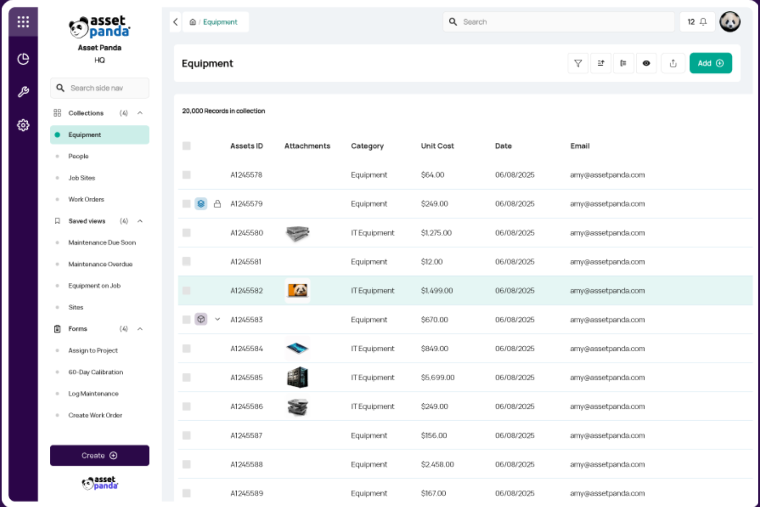 Asset Panda screenshot - 10 beste alternatieven voor ManageEngine, beoordeeld in 2026
