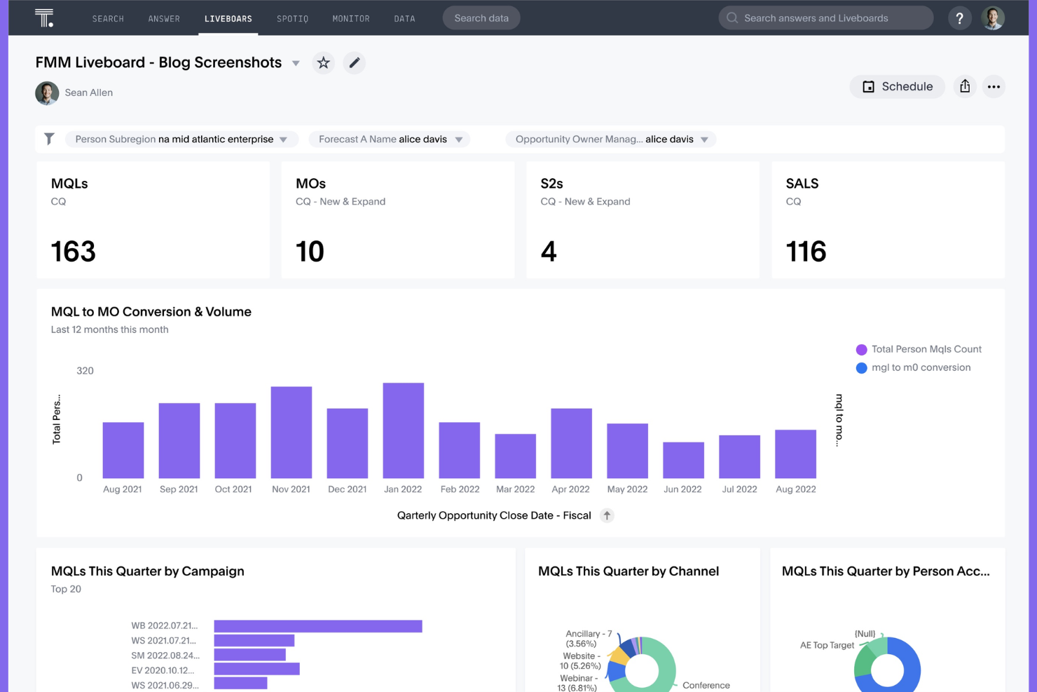 ThoughtSpot screenshot - 10 beste alternatieven voor Adverity beoordeeld in 2026