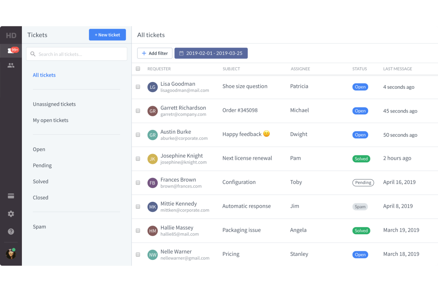 HelpDesk screenshot - 10 beste SaaS-helpdesksoftware beoordeeld in 2026