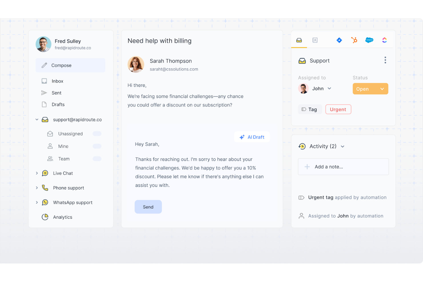 Hiver screenshot - 10 beste helpdesksoftware voor kleine bedrijven beoordeeld in 2026