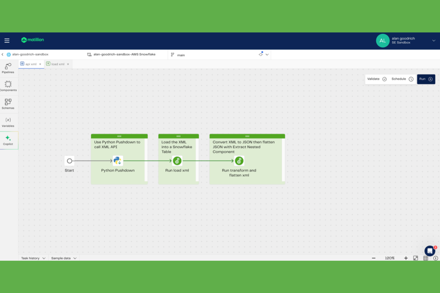 Matillion screenshot - 10 beste alternatieven voor Adverity beoordeeld in 2026