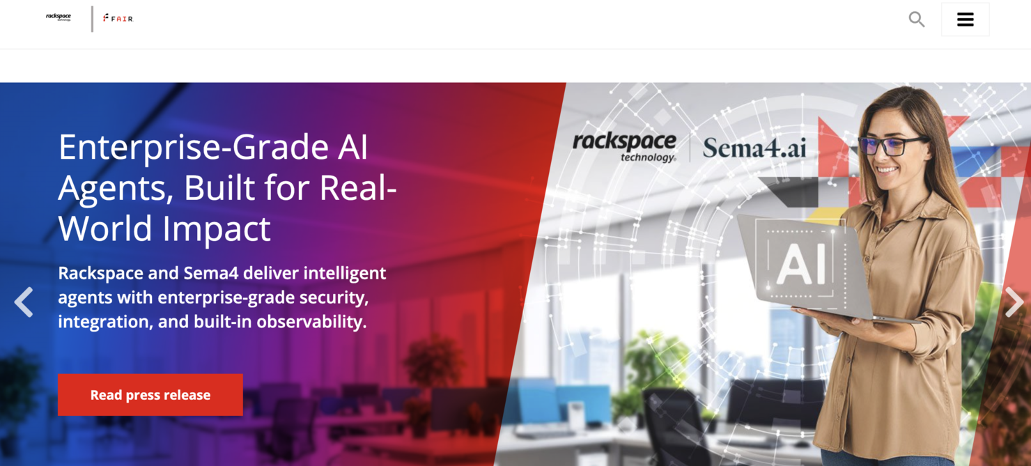 Rackspace Technology screenshot - 10 beste beheerde hostingdiensten beoordeeld in 2026