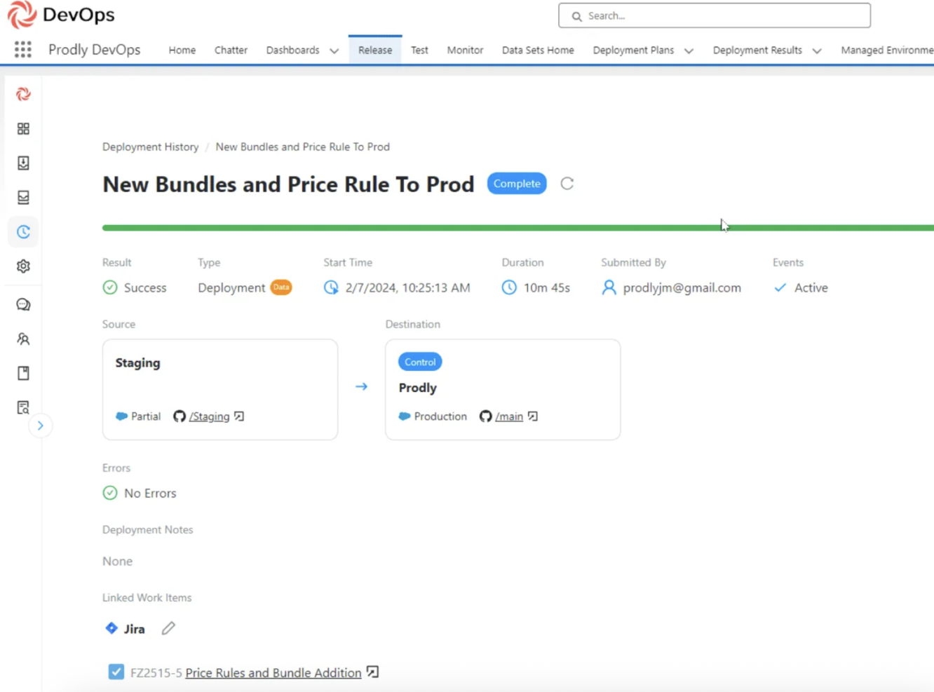Prodly screenshot - 10 beste Salesforce DevOps-tools beoordeeld in 2026