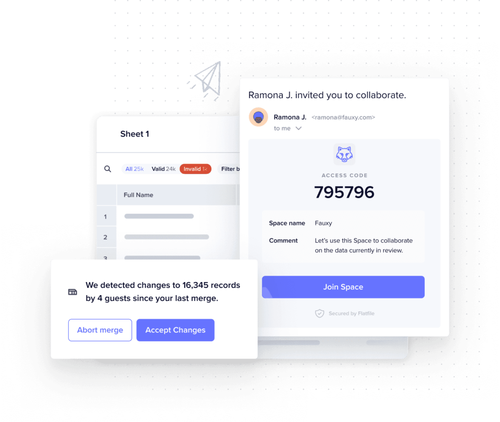 Flatfile screenshot - 10 beste platforms voor gegevensuitwisseling, beoordeeld in 2026