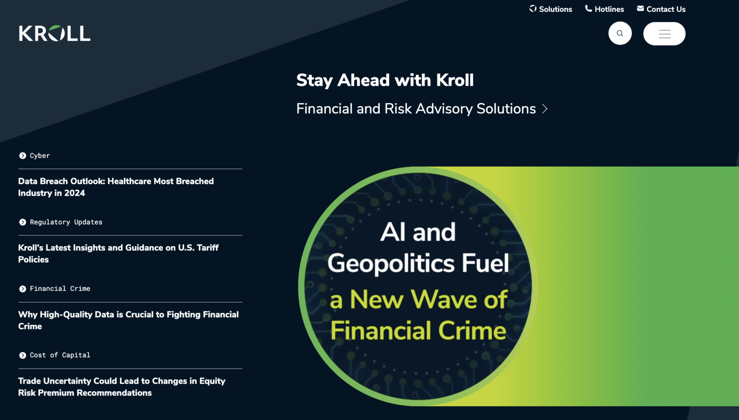 Kroll screenshot - 10 beste cyberincidentresponsediensten beoordeeld in 2026