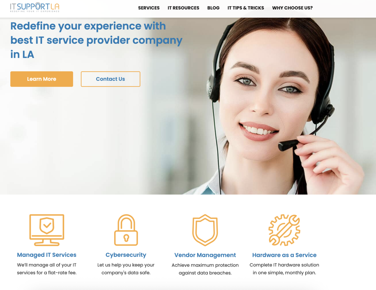 IT Support LA screenshot - 10 beste beheerde IT-dienstverleners in Los Angeles beoordeeld in 2026