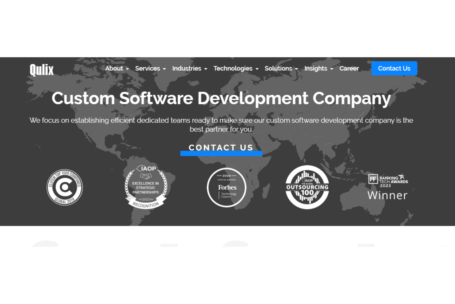 Qulix Systems screenshot - 10 beste nearshore-softwareontwikkelingsbedrijven in 2026