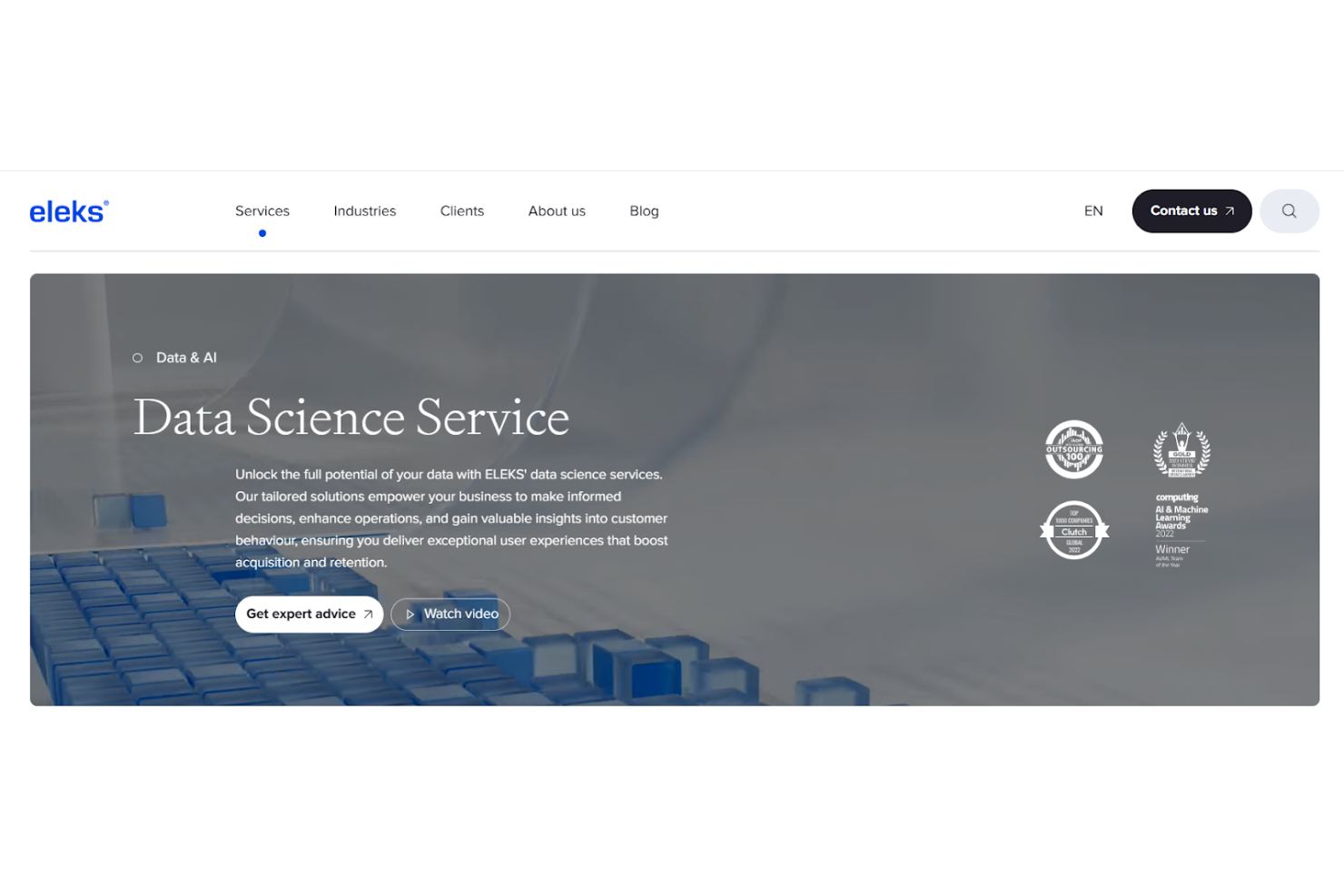 ELEKS screenshot - 10 beste bedrijven voor maatwerksoftwareontwikkeling in 2026