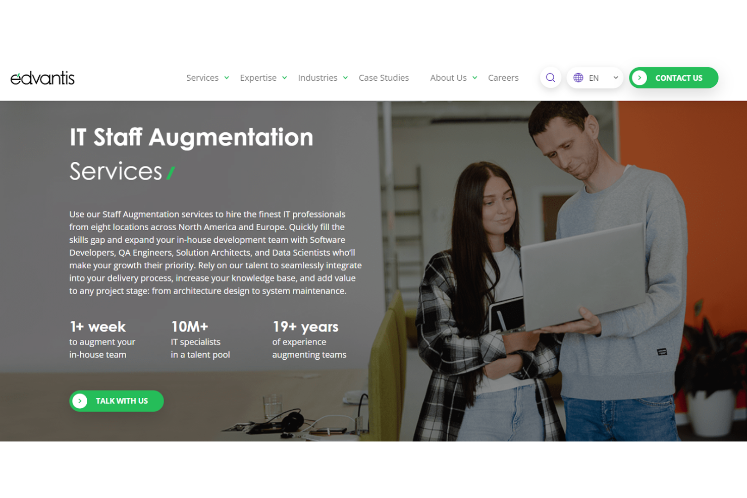 Edvantis screenshot - 10 beste bedrijven voor maatwerksoftwareontwikkeling in 2026