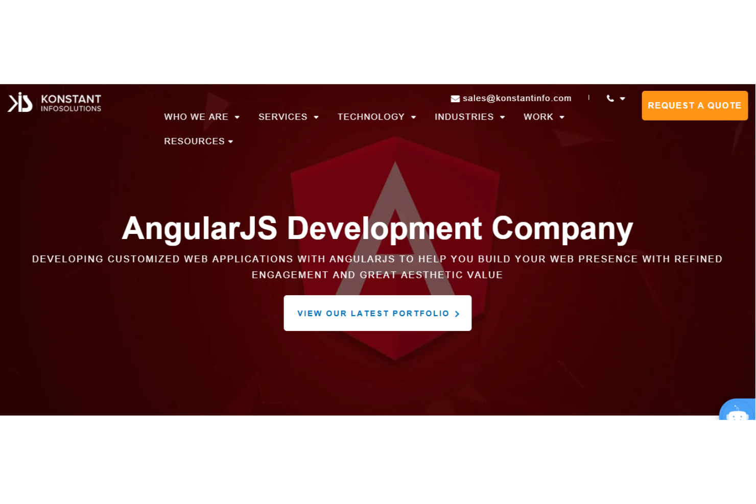 Konstant Infosolutions screenshot - 10 Beste Angular-ontwikkelingsdiensten in 2026