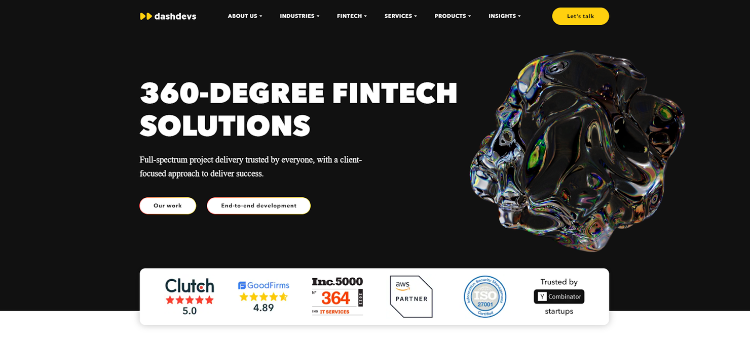 DashDevs screenshot - 10 beste bedrijven voor mobiele appontwikkeling beoordeeld in 2026