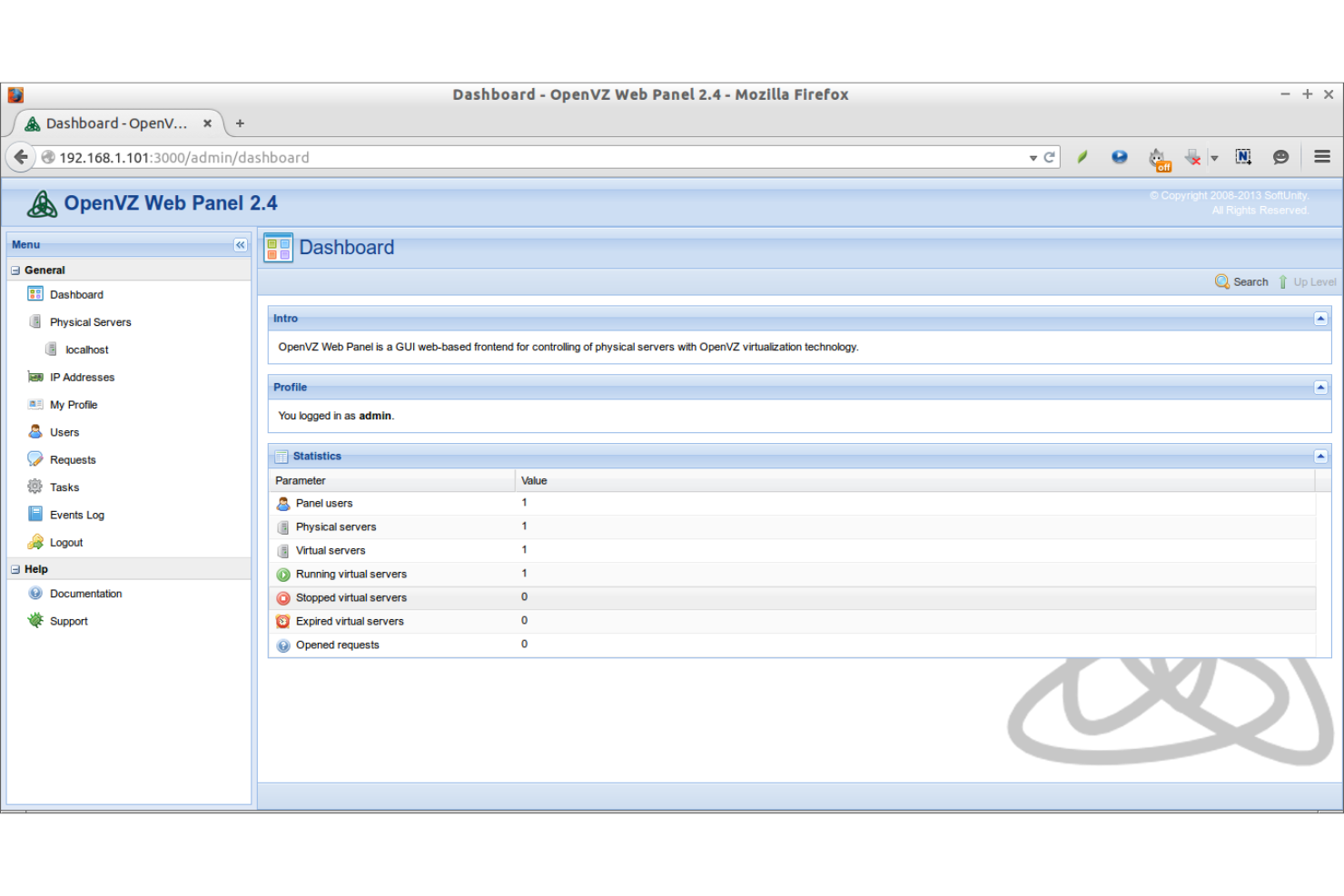 OpenVZ screenshot - 10 beste Docker-alternatieven beoordeeld in 2026