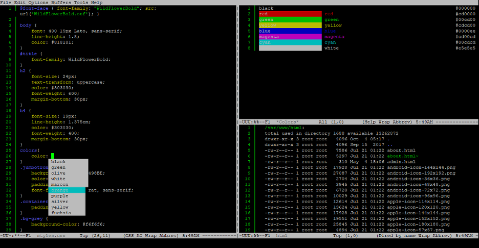 Emacs screenshot - 10 Beste Cross-platform-IDE’s beoordeeld in 2026