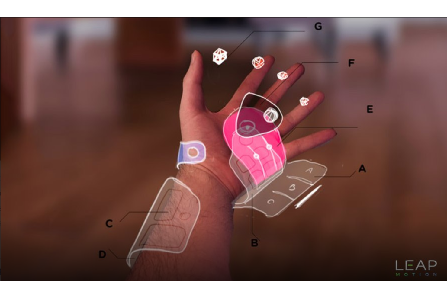 LeapMotion screenshot - 10 beste software voor VR-ontwikkeling voor 3D-ontwerp in 2026