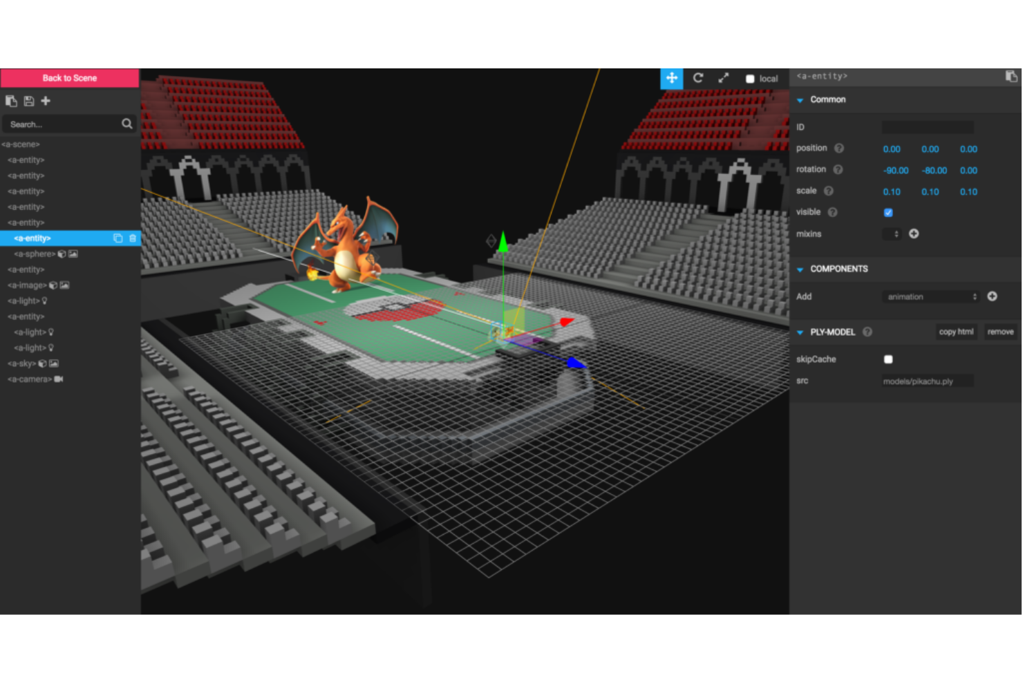 A-Frame screenshot - 10 beste software voor VR-ontwikkeling voor 3D-ontwerp in 2026