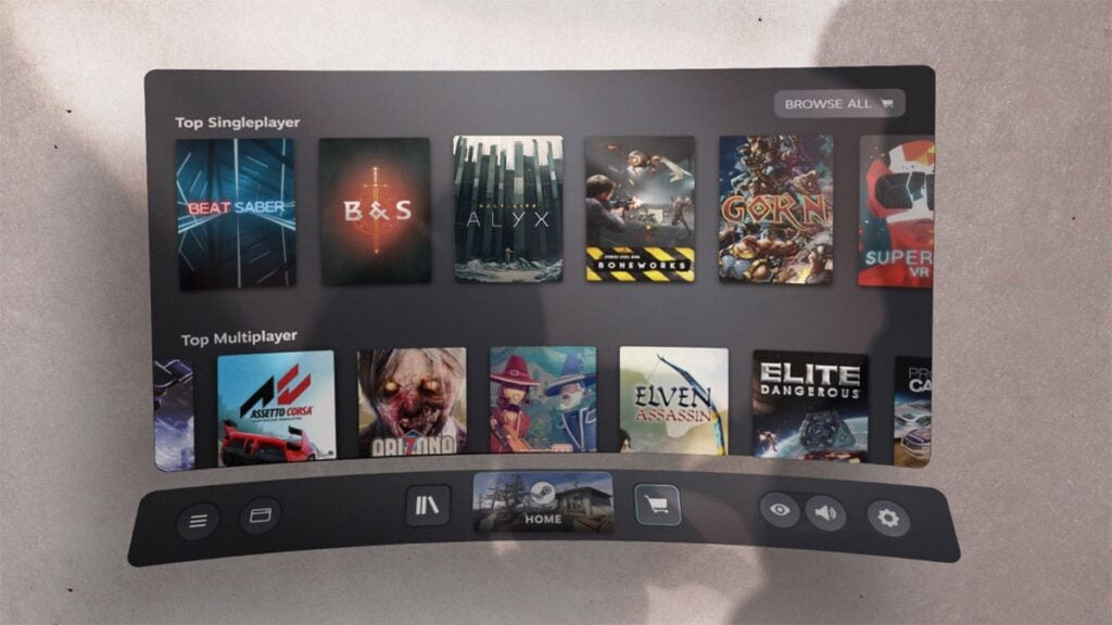 SteamVR screenshot - 10 beste VR-engines voor meeslepende ervaringen in 2026