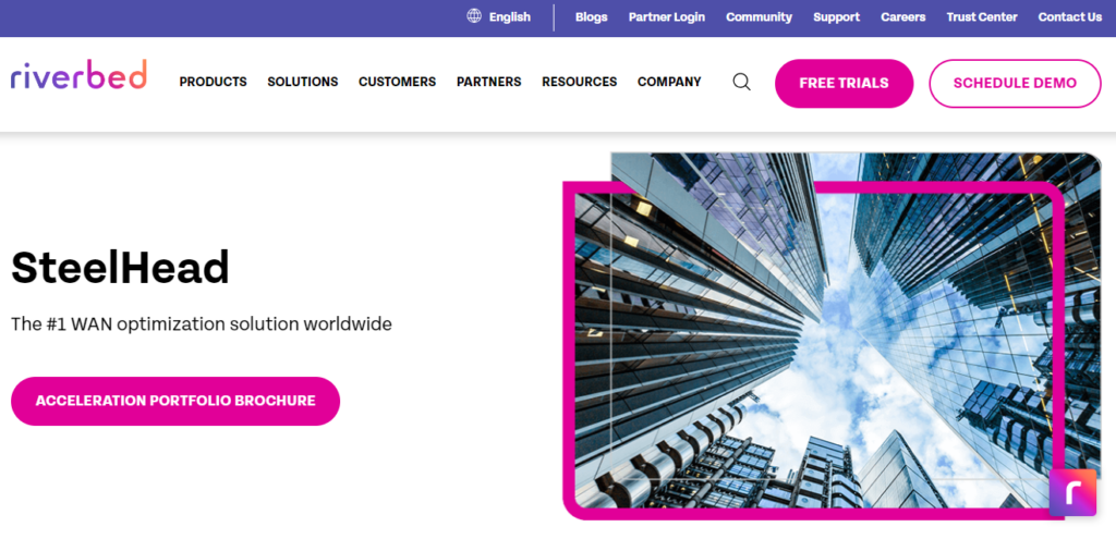 SteelHead by Riverbed screenshot - 10 beste leveranciers van WAN-optimalisatie beoordeeld in 2026
