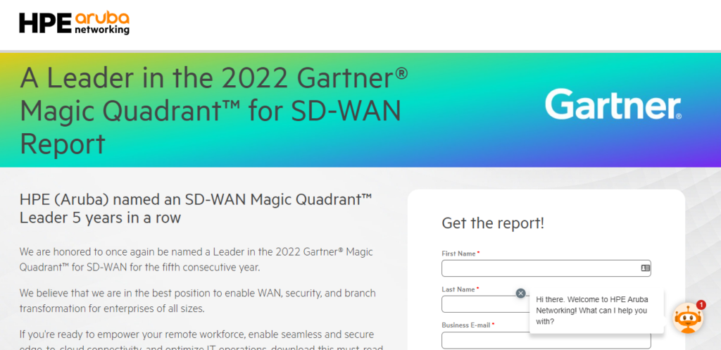 Magic Quadrant screenshot - 10 beste leveranciers van WAN-optimalisatie beoordeeld in 2026