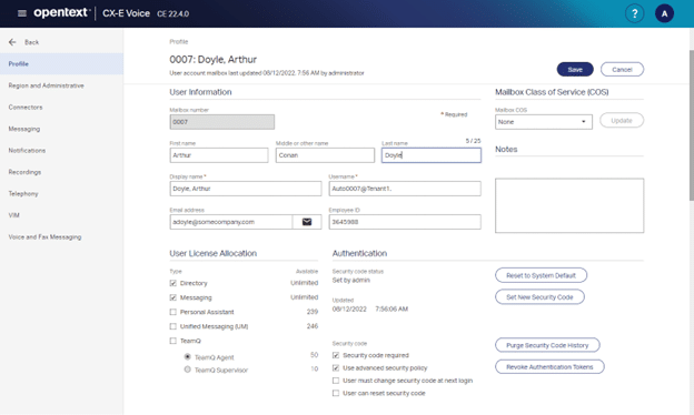 OpenText CX-E Voice screenshot - De 10 beste spraakherkenningssoftware van 2026 ontdekken
