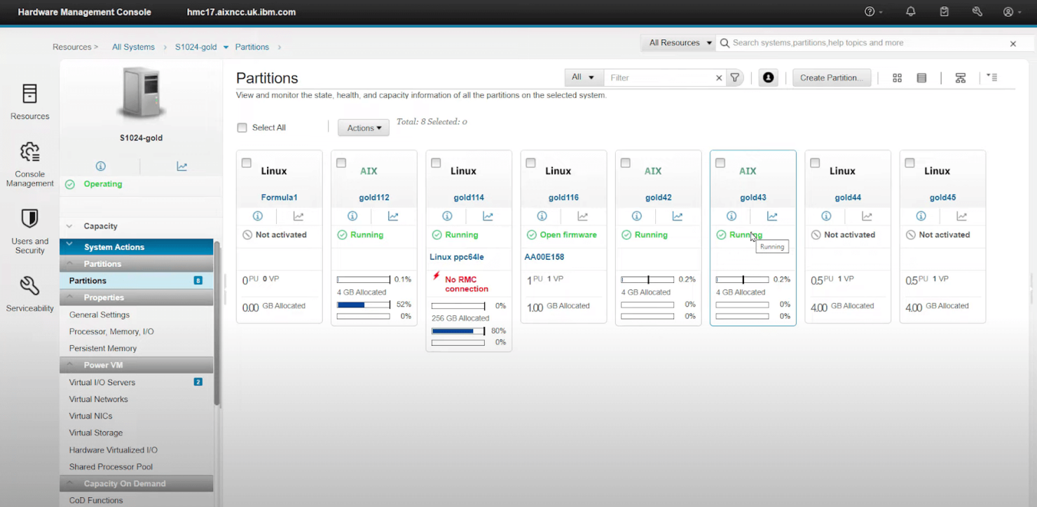 IBM PowerVM screenshot - Ik heb 10 virtualisatiesoftwareprogramma’s getest: mijn favorieten voor 2026