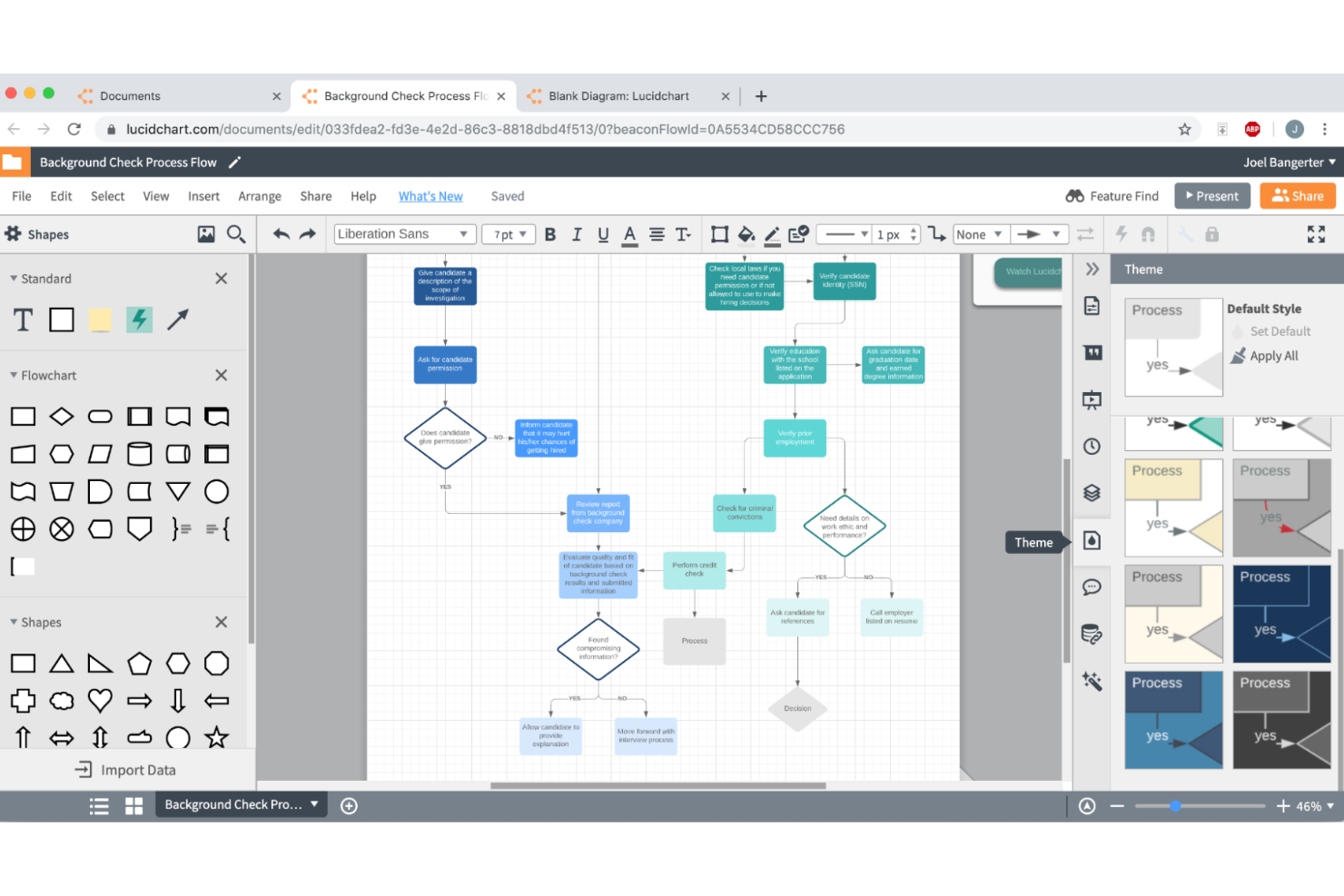 Lucidchart screenshot - 10 beste hulpmiddelen voor het bijhouden van softwareontwikkeling in 2026