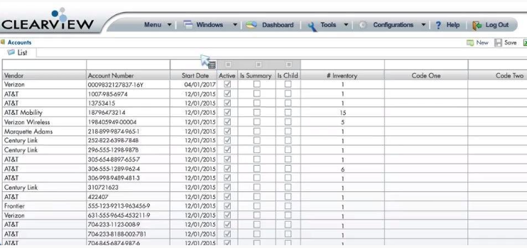 Clearview screenshot - Navigeren door de 10 beste softwareoplossingen voor telecomkostenbeheer