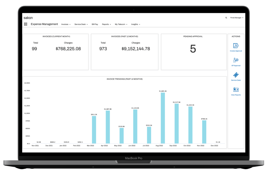 Sakon Telecom Expense Management (TEM) screenshot - Navigeren door de 10 beste softwareoplossingen voor telecomkostenbeheer