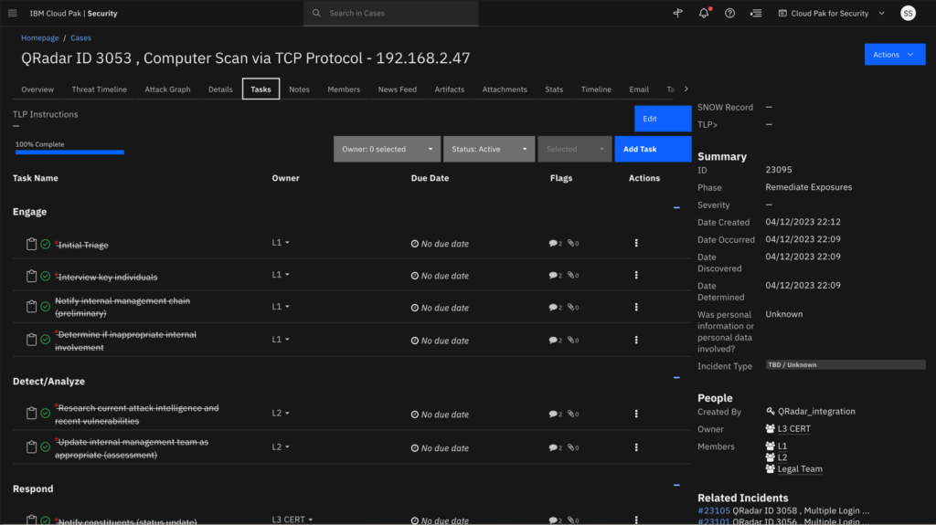 IBM Security QRadar SOAR screenshot - Een CTO-gids voor de 10 beste SOAR-platforms van 2026