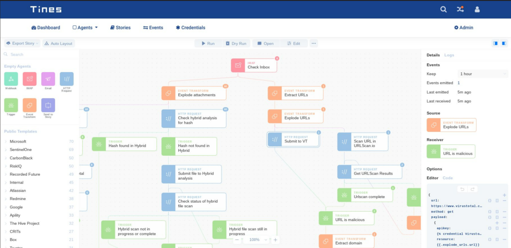 Tines screenshot - Een CTO-gids voor de 10 beste SOAR-platforms van 2026