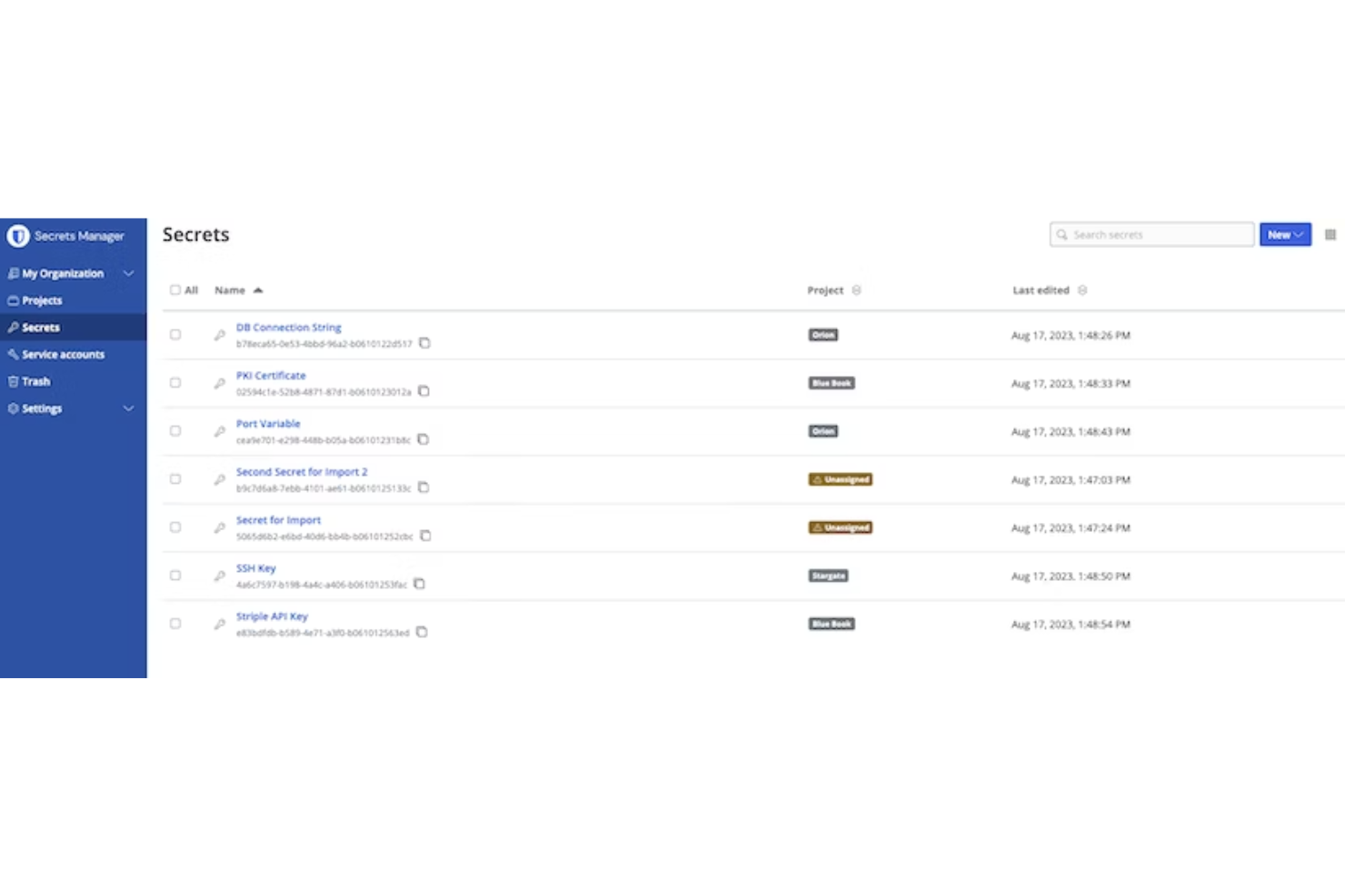 Bitwarden screenshot - De 10 beste tools voor geheimenbeheer beoordeeld in 2026