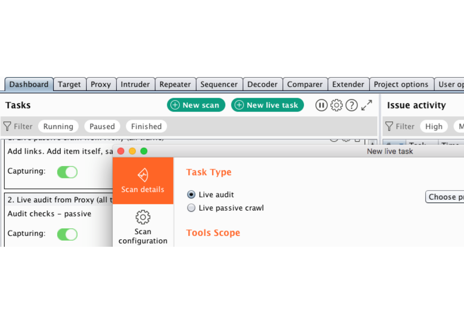 Burp Suite screenshot - 10 beste netwerksniffers voor netwerkbeheerders in 2026