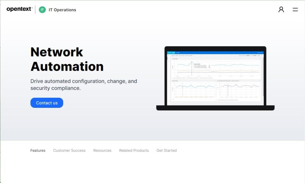OpenText Network Automation screenshot - 10 beste software voor netwerkautomatisering van 2026